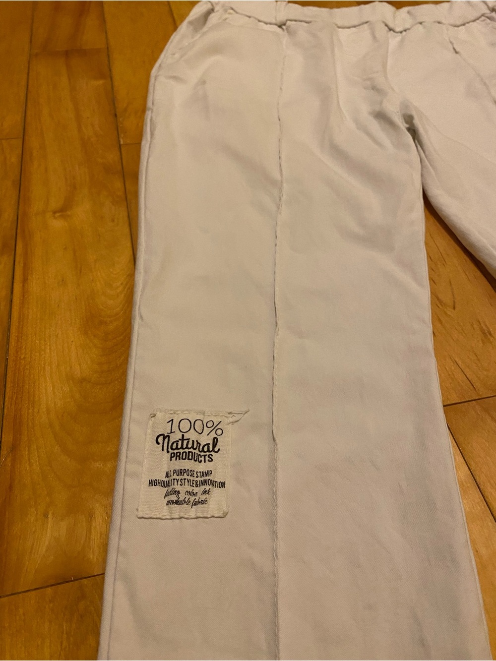 Made in Italy White Stretch Straight-Leg Pants - Picture 9 of 13